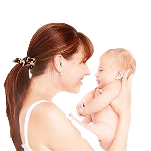 4Pcs Cheetah Scrunchie Hair Ties Ropes Elastic Lagre Animal Print Velvet Leopard Scrunchies For Women Girls Pony Tails And Buns #TOP1