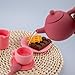 Silicone Tea Set for Toddlers,Play Tea Party Set,A Cute Pink Outfit Suitable for Toddler Girl