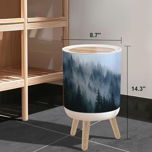Caneca de basura pequeña con tapa 7L para baño y cocina miniatura 3
