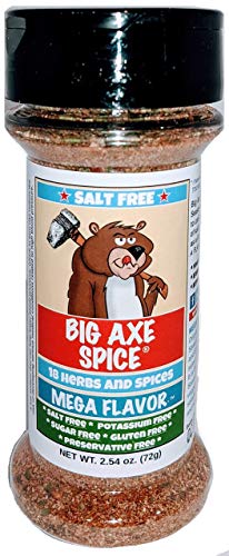Big Axe Spice Original Mega Flavor Salt Free 18 Herbs And Spices All Purpose Seasoning, Gluten Free, Sugar Free, Preservative Free #TOP3