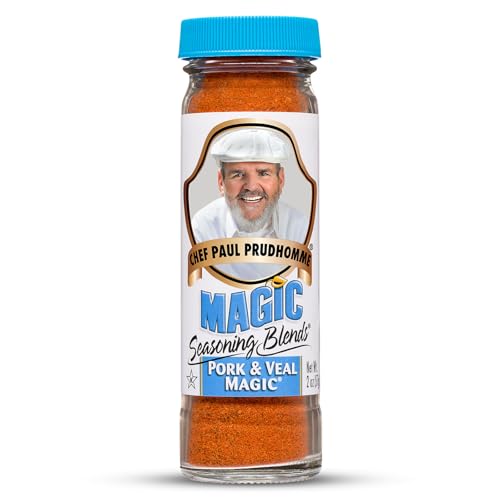 Chef Paul Magic Seasoning Blends Pork & Veal Magic | Bold & Smoky Seasoning | Perfect for BBQ, Grilling, and Roasting | All Purpose Seasoning Blend for Pork, Veal & Lamb | 2 oz (Pack Of 1)