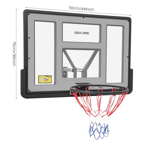 image for Eapmic Basketball Backboard and Rim Combo, Indoor Outdoor Pole Mount B