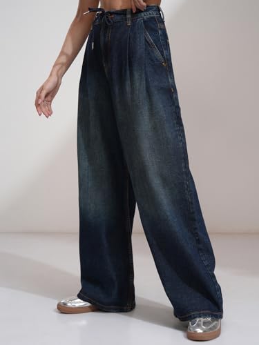 Image of Tokyo Talkies Women Cotton Baggy Jeans | Machine wash