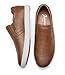 Jousen Mens Slip On Shoes Lightweight Slip On Fashion Sneakers Brown Casual Slip On Shoes for Men(AMY3051A Brown 11)