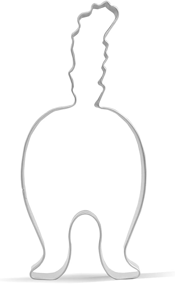 KeewahCat Butt Cookie Cutter - 4.5 x 2 inch - Stainless Steel