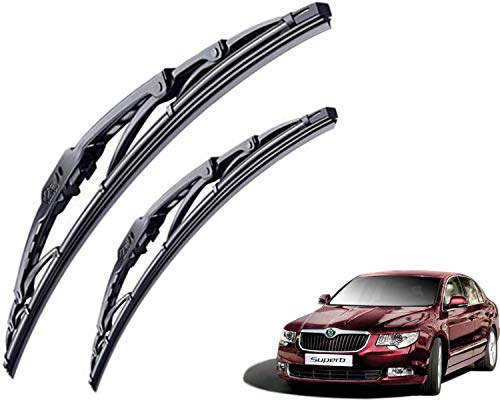 Image of WolkomHome High Performance OE Car Wiper Blade Replacement set of 2 Pc Right 24 inch Left 14 inch for Skoda Superb