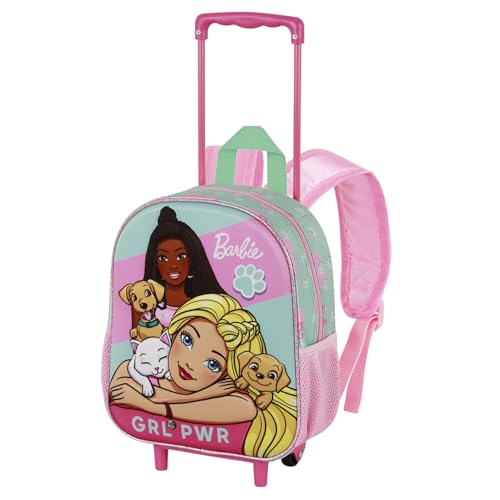 Karactermania Barbie Pets-Zainetto 3D con Ruote Piccolo, Rosa, 26 x 34 cm, Capacità 7 L