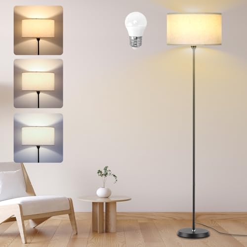AoMck Floor Lamps for Living Room Dimmable Standing LED Modern Lamps Tall Arc Floor Reading Lamps for Farmhouse Living Room (Beige)