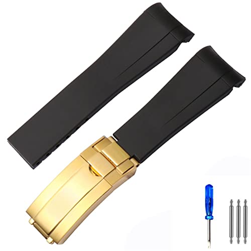 Bracelet de montre caoutchouc 21mm pour Rolex GMT Oysterflex et mer