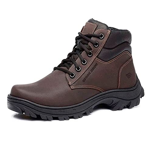 Bota Coturno De Segurança Em Couro EPI CA Gogowear (43, CAFÉ)