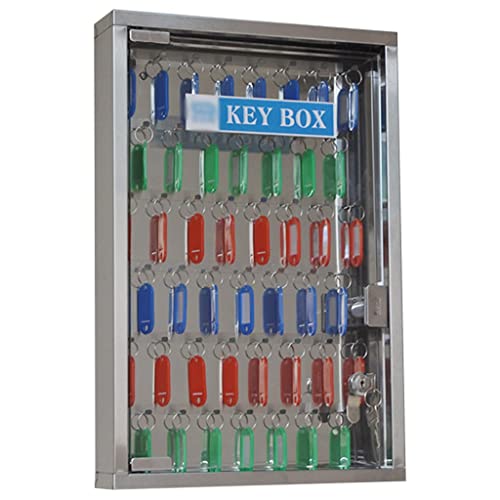 Caja de llaves de acero inoxidable pulido con vidrio templado 2