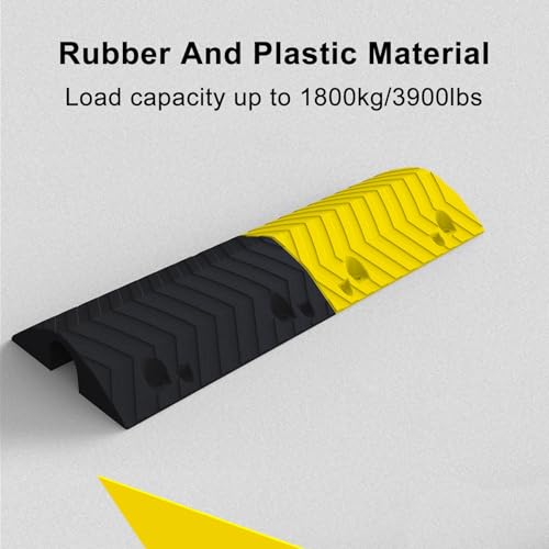 Rampa protectora de cables de goma resistente para entradas de vehículos 4