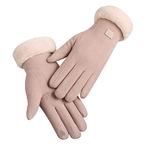 Guantes de Invierno Para Mujer, Guantes Térmicos Con Forro Polar Para Pantalla Táctil Ciclismo Guantes Mujeres Guantes Cálidos para Exteriores para Clima Frío