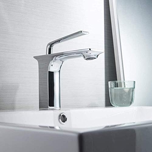 Mitigeur avec pulvérisateur en laiton chromé pour lavabo et évier