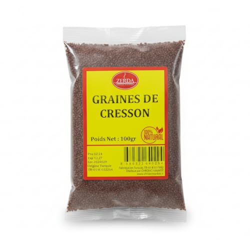 Graines de Cresson 100g | ZERDA | Haute Qualité | 100% Naturel
