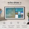 Echo Show 21 (newest model) bundle with Alexa Emergency Assist (annual auto-renewal subscription)