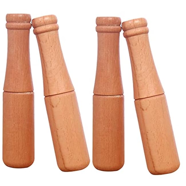 PRETYZOOM 4Pcs Pestle Manual Grinding Rods for Spices Seasoning Kitchen Utensils for Easy Cleaning for Garlic Food Preparation Random Color
