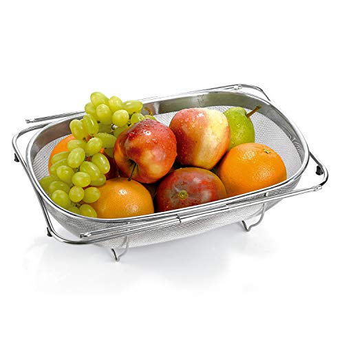 Tescoma Extendible Draining Basket 34X24 Cm Grandchef, Assorted, 35.5 x 26 x 10.5 cm