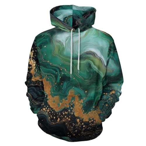 Sweat à capuche imprimé 3D texture pierre précieuse luxueuse