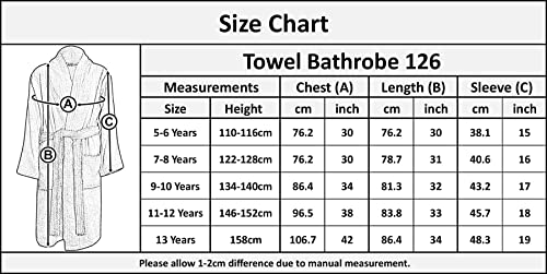 A2Z 4 Kids 100% Cotton Terry Towelling Shawl Collar Bath Robe - Towel Bathrobe 126 Lemon 5-6 #TOP3