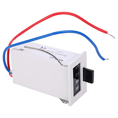 MasYosh Contatore di Impulsi Elettromagnetici, Strumento di Visualizzazione Digitale del Materiale ABS con Pressione per Tornare a 0, per Contare gli Impulsi Elettrici Nelle Industrie