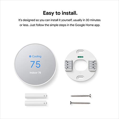 Google Nest Thermostat - Smart Thermostat for Home - Programmable Wifi Thermostat - Snow - image 8