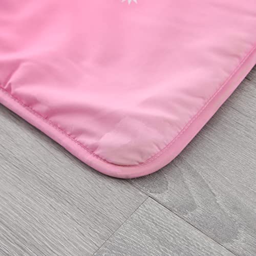 Wowelife Pink Toddler Nap Mat For Girls, Star Toddler Sleeping Bags With Pillow, Daycare Nap Mats For Preschool, Toddler Sleeping Bag Star, Soft Microfiber Kids Sleeping Bag #TOP6