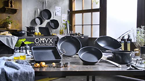 Techef - Onyx Collection 12-Inch Nonstick Frying Pan Skillet, Pfoa-Free, Dishwasher Oven Safe, Stainless Steel Handle, Induction-Ready, Made In Korea (12-Inch) #TOP7