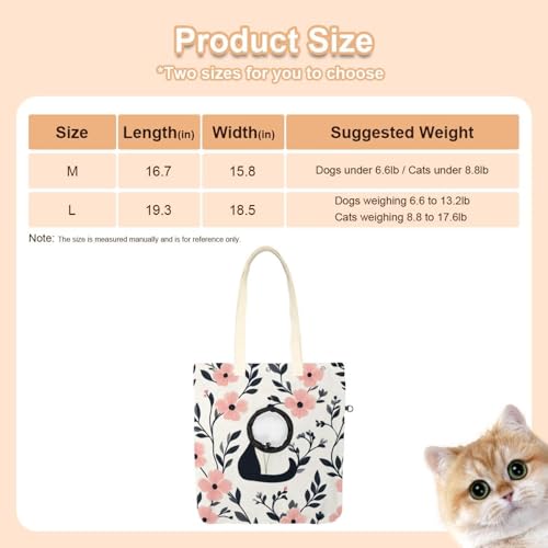 Bolsa para mascotas antipánico de lona transpirable con estampado 3