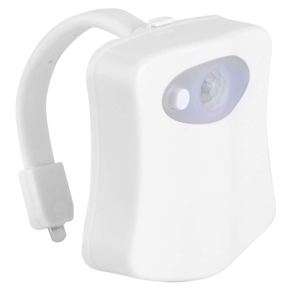 Cocoarm 8 Color Toilet Light ABS Toilet Lamp Motion and Light Sensor Detection Battery Powered Fixed or Rotate Modes for Bathroom Night Use Kids Adults