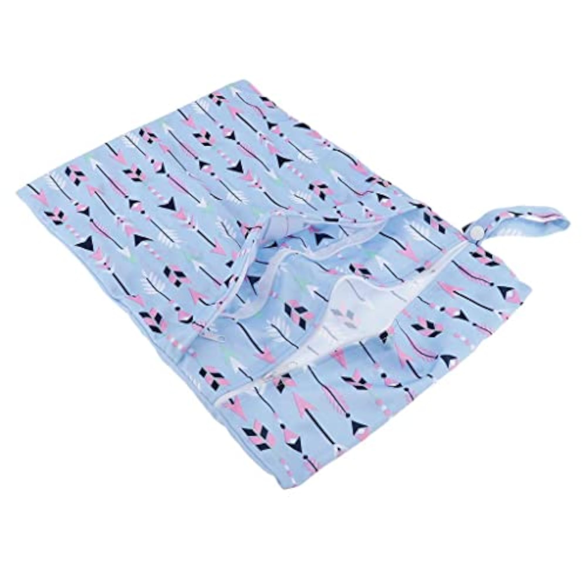 Double Zipper Baby Cloth Diaper Wet Dry Bag, Style 6