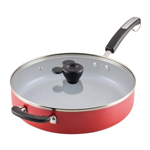 Best Farberware Red Pots And Pans 7 Farberware Disney Bon Voyage Ceramic Nonstick Saute Pan/Frying Pan with Lid and Helper Handle
