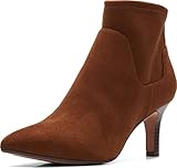 Clarks Women's Illeana Ankle Fashion Boot, Dark Tan, 11 Medium