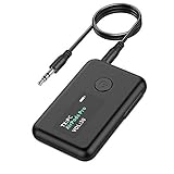 Bluetooth 5.0 Transmitter & Receiver with OLED Screen, 2-in-1 Wireless 3.5mm Bluetooth Adapter, Low...