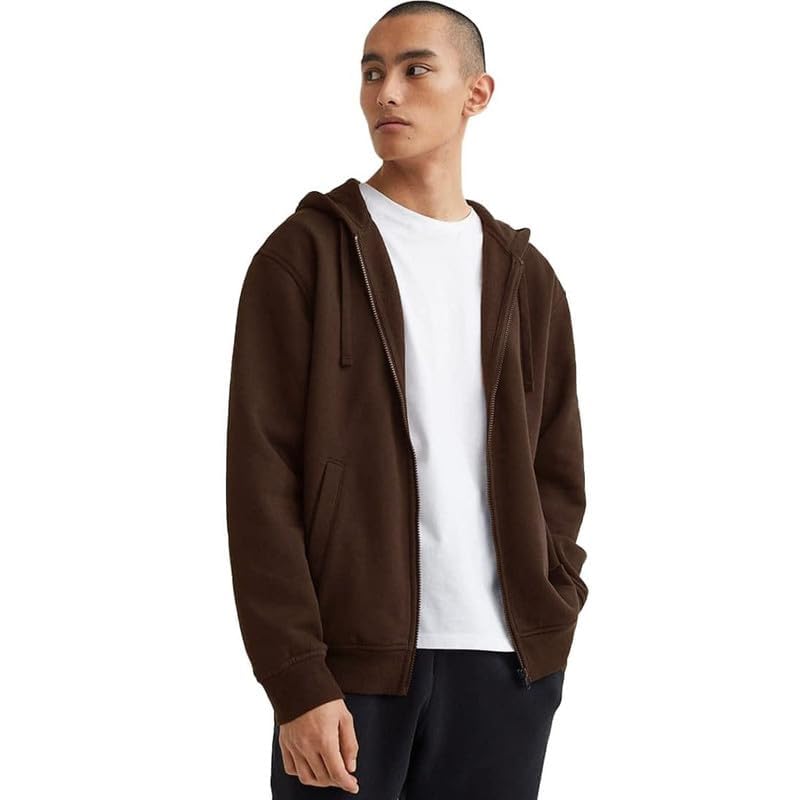 drobe Plain chain hooded Zipper Jacket for Men-picture-16