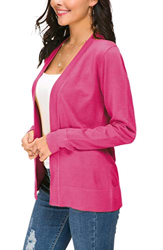 Image of EXCHIC Women's Long Sleeve Open Front Cardigan Sweater Lightweight Casual Knit Sweaters