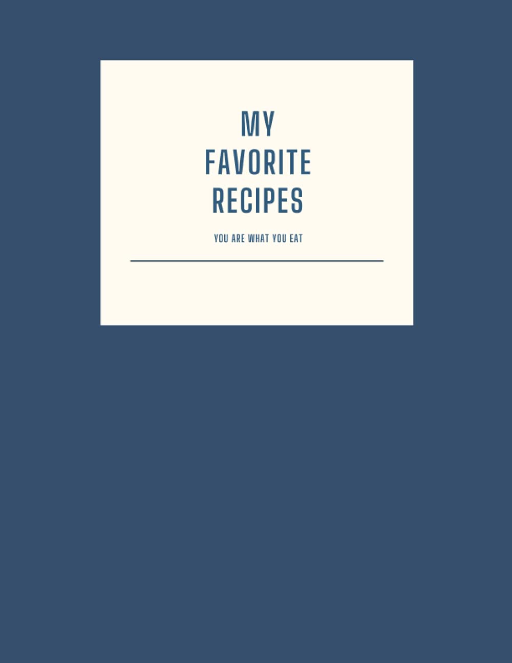 My favorite recipes: Minimalist cookbook