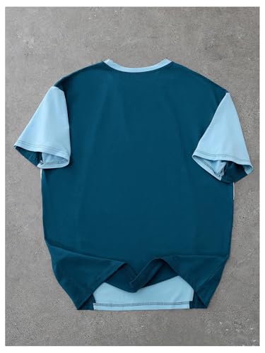 Image of GORGLITTER Men's Y2k Graphic Shirts Oversized Crewneck Short Sleeve Summer Vacation Cool Boxy Streetwear Tee Top