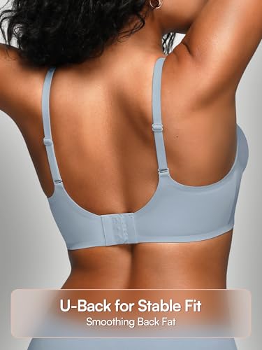 Image of Wireless Jelly Bras for Women No Underwire - S-2XL Seamless Padded T-Shirt Bralette with Support, Comfortable Everyday Bra