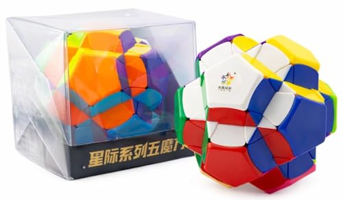 Image of YuXin Star-Burst Megaminx Speed Cube | Interstellar Series 12-Axis Shape Mod | Truncated Star-Navi Design, Professional 12-Color Stickerless Puzzle, Smooth Turning Collector's Brain Teaser