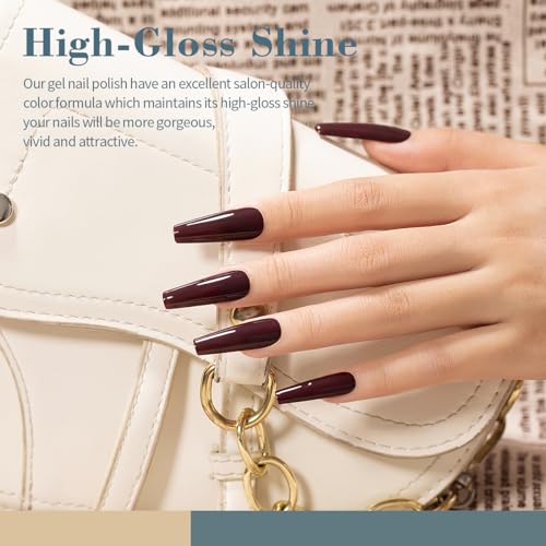 Set de 6 esmaltes en gel para uñas colores otoño e invierno miniatura 3
