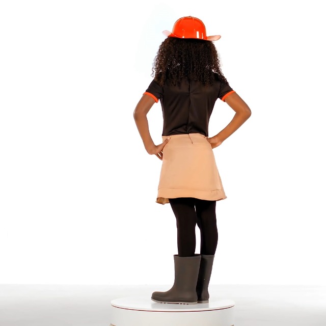 Disfraz completo de niña bombera Wild Firefighter miniatura 2