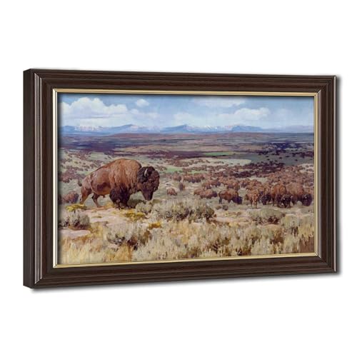 Bison du Wyoming Carl Rungius tableau pour habiller un mur vide