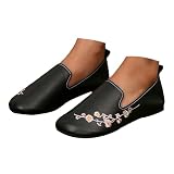 Zapatos de mujer planos, zapatos de lona para mujer, estilo casual, planos, ligeros y cómodos, bajos y elegantes. Zapatillas bajas para mujer Ballerina Transición, Le Noir, 39 EU
