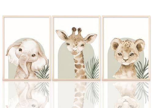 HNNXAR Nursery Poster Wall Art Set Of 3 Baby Boy ...