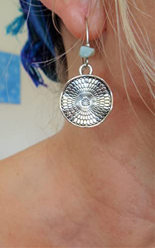 BOHO MANDALA etno STONE ✿ orecchini gancio lungo