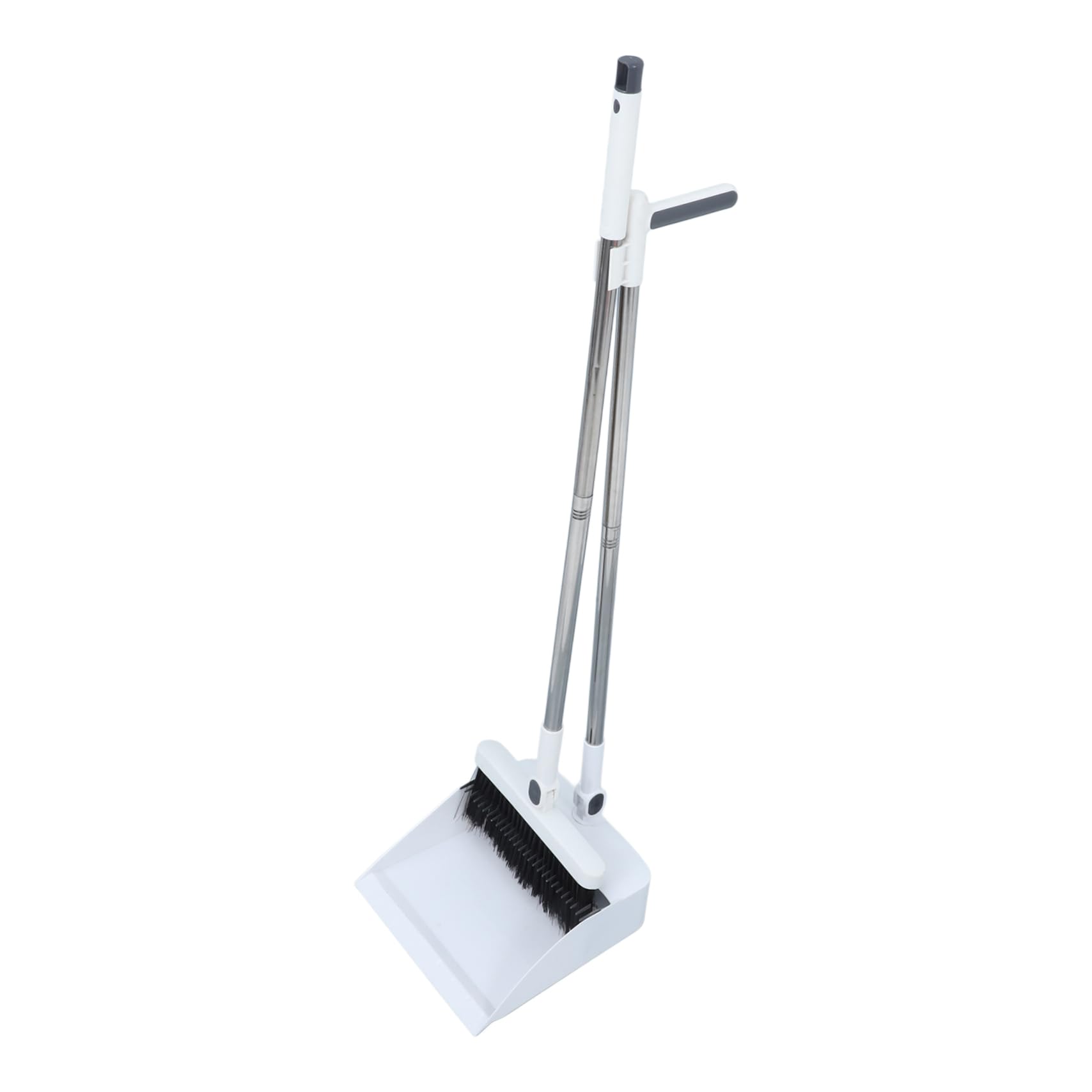 Yardenfun Escoba Recogedor Plegable Mango Acero Inoxidable Desmontable Cepillo con Dientes Peine Giratorio para Limpieza