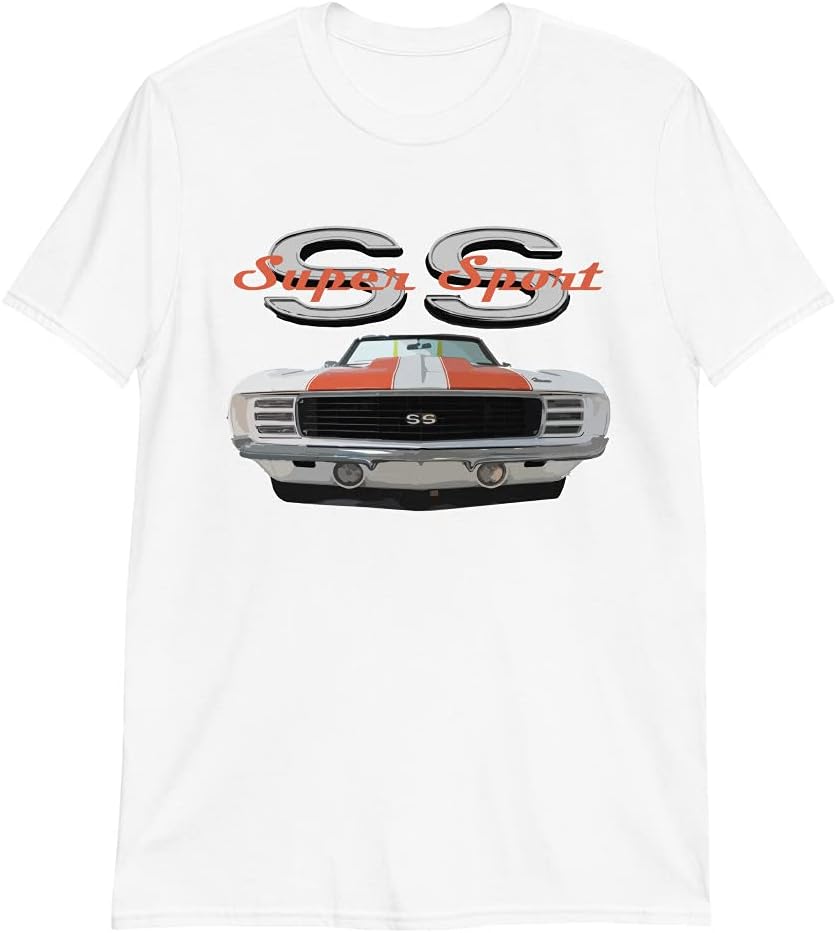 1969 Chevy Camaro SS Super Sport Classic American Muscle Car Short-Sleeve Unisex T-Shirt Black
