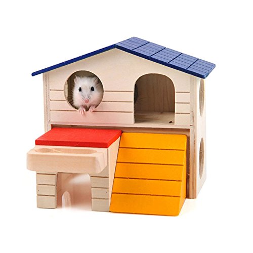joizo Durable cabaña de Madera de Luxe INODORE de Dos Capas con AUCUNE Olor de hámster Enano casa para los Juguetes hámster