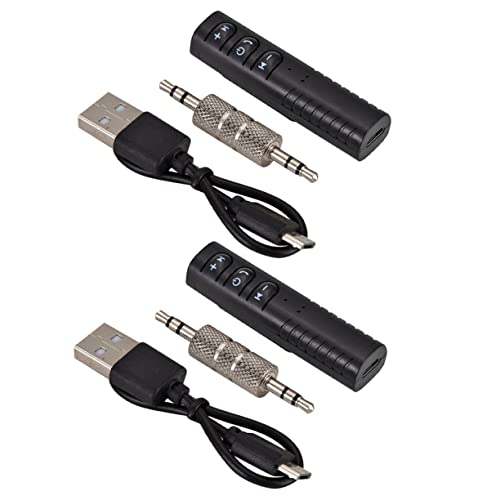 2Sets Adattatore Audio Wireless Per Auto e Computer Ricevitore Con Vivavoce e Bassa Tensione